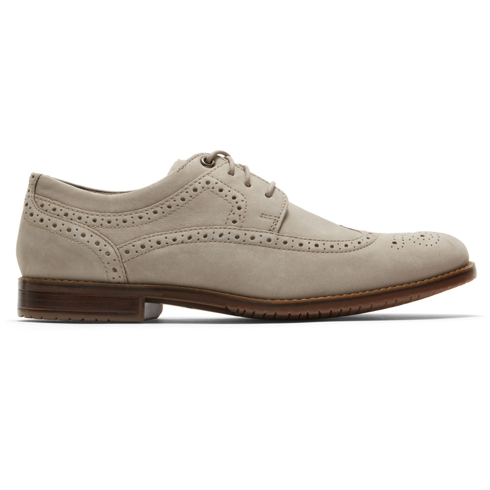 Rockport Oxfords For Mens Grey - Style Purpose 3 Wingtip - CQ9571026